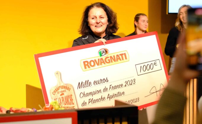 Véronique Jourdain-Rumé grande gagnante du championnat de planche apéritive by Rovagnati
